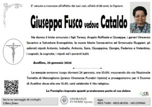 Manifesto funebre di Giuseppa Fusco