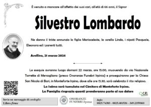 Manifesto funebre di Silvestro Lombardo