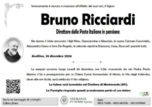 Manifesto funebre di Bruno Ricciardi