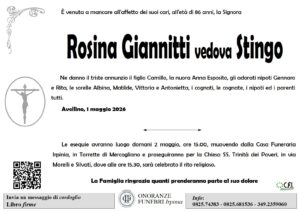 Manifesto funebre di Rosina Giannitti