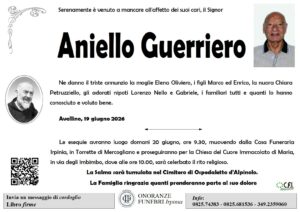Manifesto funebre di Aniello Guerriero
