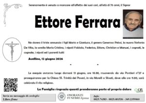Manifesto funebre di Ettore Ferrara